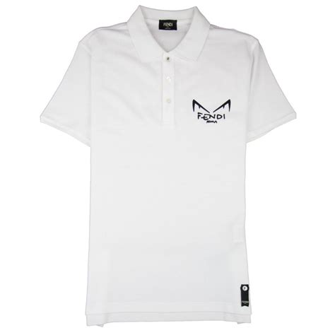 fendi polo shirt white